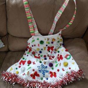 Shirt w/ homemade ugly x-mas skirt